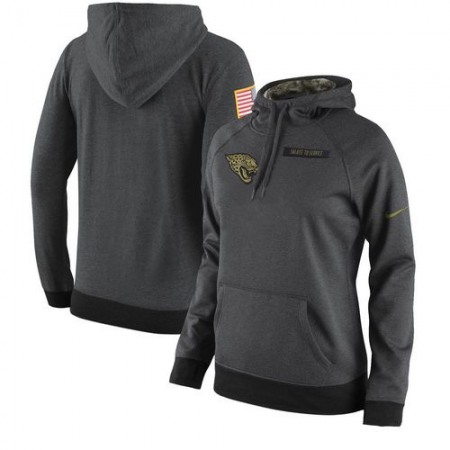 Women's Jacksonville Jaguars Nike Anthracite Salute to Service Player Performance Hoodie