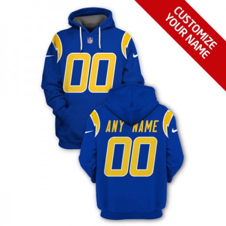 Men's Los Angeles Chargers Active Player Custom 2021 Royal Pullover Hoodie