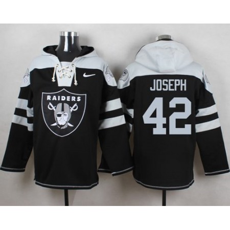 Nike Raiders #42 Karl Joseph Black Player Pullover NFL Hoodie