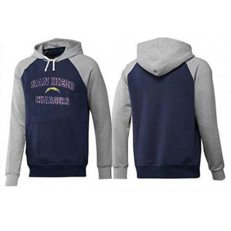 San Diego Chargers Heart & Soul Pullover Hoodie Dark Blue & Grey