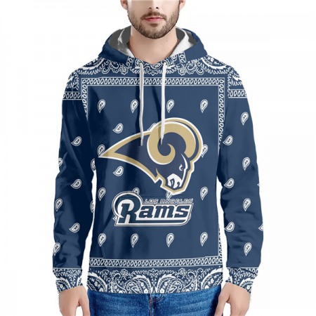 Men's Los Angeles Rams Navy Pullover Hoodie