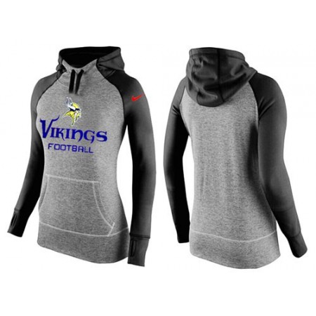 Women's Nike Minnesota Vikings Performance Hoodie Grey & Black