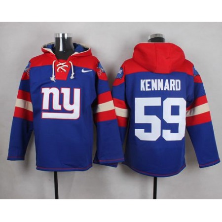 Nike Giants #59 Devon Kennard Royal Blue Player Pullover NFL Hoodie