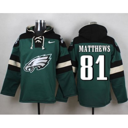 Nike Eagles #81 Jordan Matthews Midnight Green Player Pullover NFL Hoodie