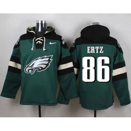 Nike Eagles #86 Zach Ertz Midnight Green Player Pullover NFL Hoodie