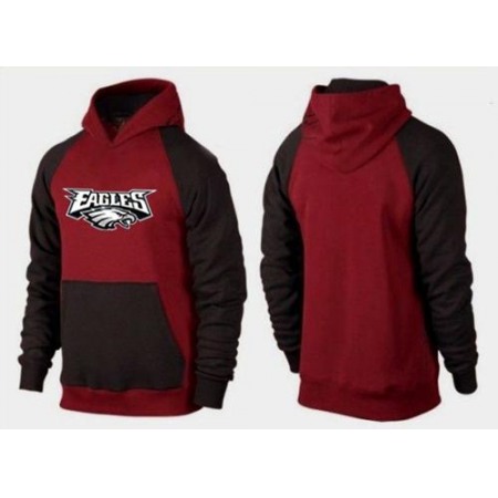 Philadelphia Eagles Authentic Logo Pullover Hoodie Burgundy Red & Black