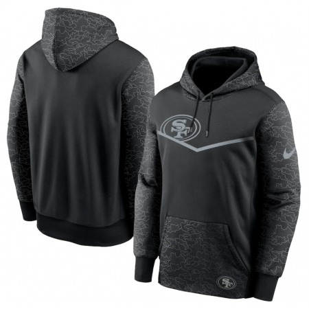 Men's San Francisco 49ers Black Reflective Therma Hoodie