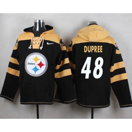 Nike Steelers #48 Bud Dupree Black Player Pullover NFL Hoodie