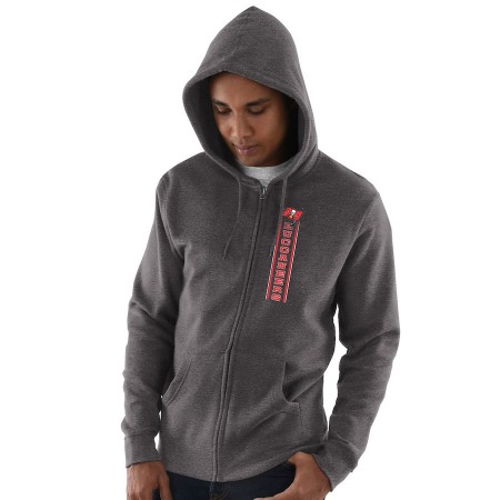 Men's Tampa Bay Buccaneers Heathered Charcoal Hook and Ladder Full-Zip NFL Hoodie