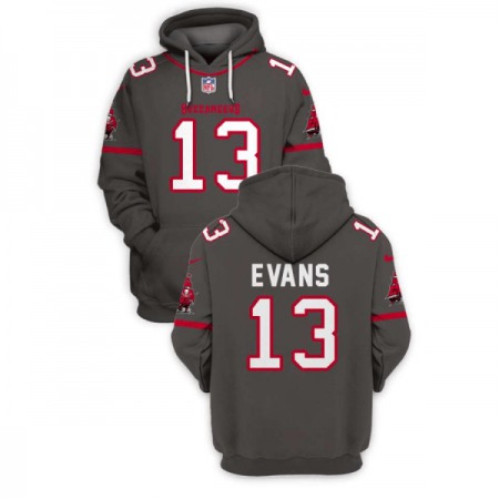 Men's Tampa Bay Buccaneers #13 Mike Evans 2021 Grey Pullover Hoodie