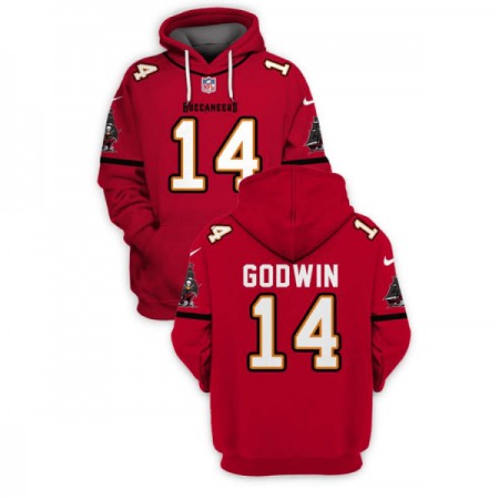 Men's Tampa Bay Buccaneers #14 Chris Godwin 2021 Red Pullover Hoodie