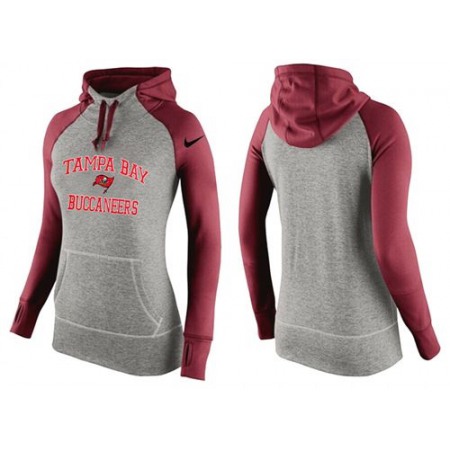 Women's Nike Tampa Bay Buccaneers Performance Hoodie Grey & Red_2