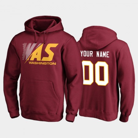 Men's Washington Football Team ACTIVE PLAYER Custom 2020 Burgundy Stealth Scanner Pullover Hoodie