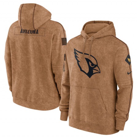 Men's Arizona Cardinals 2023 Brown Salute to Service Pullover Hoodie