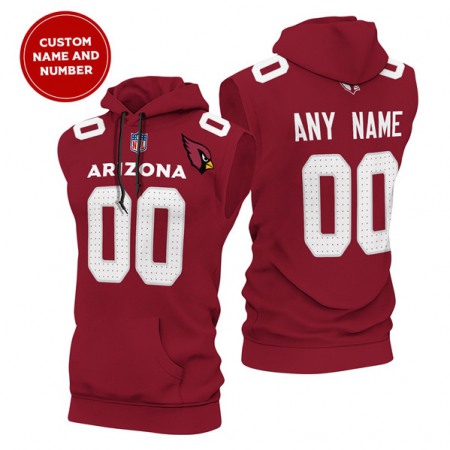 Men's Arizona Cardinals Customized Red Limited Edition Sleeveless Hoodie