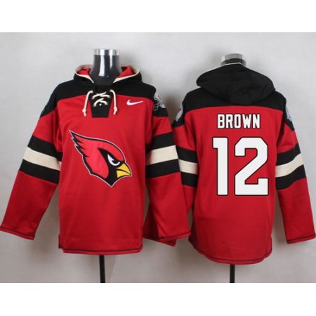 Nike Cardinals #12 John Brown Red Player Pullover NFL Hoodie