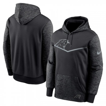 Men's Carolina Panthers Carolina Panthers Black Reflective Therma Hoodie