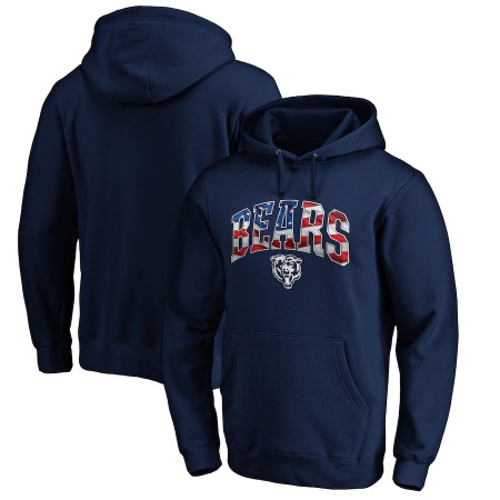 Men's Chicago Bears Navy Banner Wave Pullover Hoodie