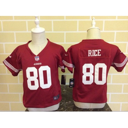 Toddler Nike San Francisco 49ers #80 Jerry Rice Red Stitched NFL Jersey