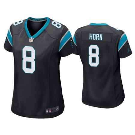 Women's Carolina Panthers #8 Jaycee Horn Black Vapor Untouchable Limited Stitched NFL Jersey(Run Small)