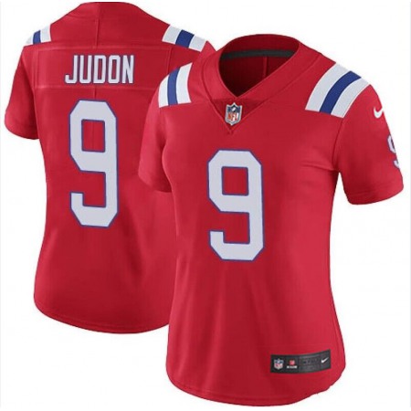 Women's New England Patriots #9 Matt Judon Red Red Vapor Untouchable Limited Stitched Jersey