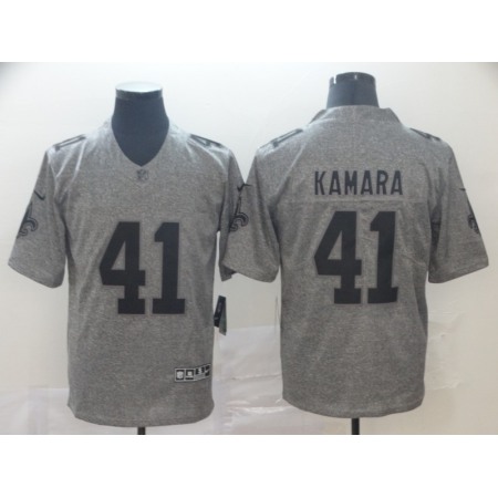 Women's New Orleans Saints #41 Alvin Kamara Grey Stitched NFL Jersey(Run Small)