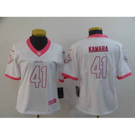 Women's New Orleans Saints #41 Alvin Kamara White Vapor Untouchable Limited Stitched NFL Jersey