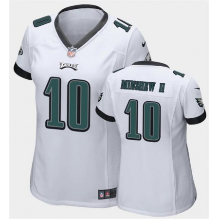 Women's Philadelphia Eagles #10 Gardner Minshew II White Vapor Untouchable Limited Stitched Football Jersey(Run Small)