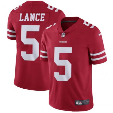 Women's San Francisco 49ers #5 Trey Lance Red Vapor Untouchable Limited Stitched Jersey(Run Small)