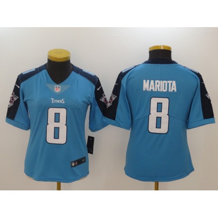 Women's Tennessee Titans #8 Marcus Mariota Light Blue New 2018 Vapor Untouchable Limited Stitched NFL Jersey