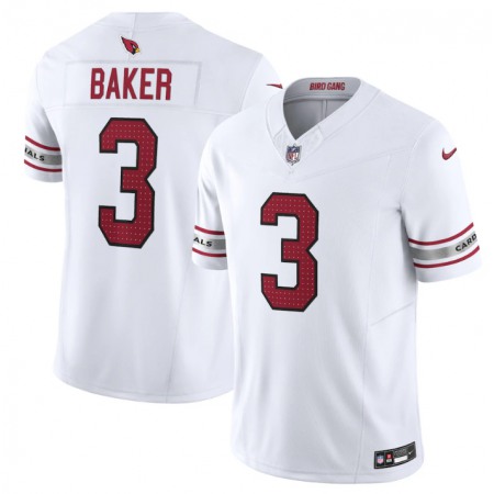 Men's Arizona Cardinals #3 Budda Baker White 2023 F.U.S.E. Vapor Untouchable F.U.S.E. Limited Stitched Football Jersey