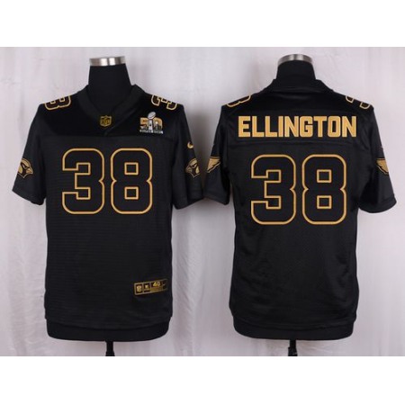 Nike Cardinals #38 Andre Ellington Black Pro Line Gold Collection Men's Stitched NFL Elite Jersey
