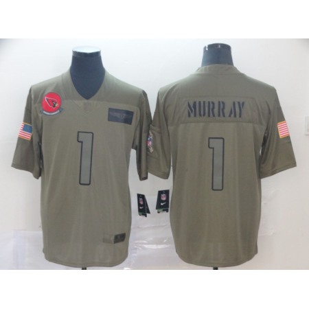 Men's Arizona Cardinals #1 Kyler Murray 2019 Camo Salute To Service Limited Stitched NFL Jersey