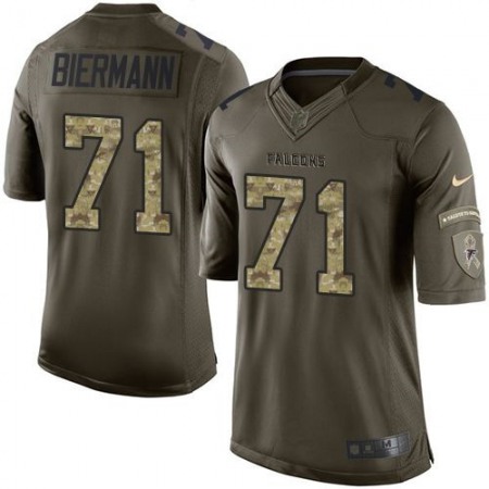 Nike Falcons #71 Kroy Biermann Green Men's Stitched NFL Limited Salute To Service Jersey