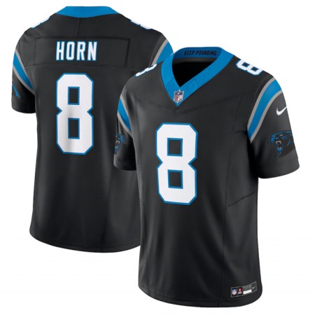 Men's Carolina Panthers #8 Jaycee Horn Black 2023 F.U.S.E. Vapor Untouchable Stitched Football Jersey