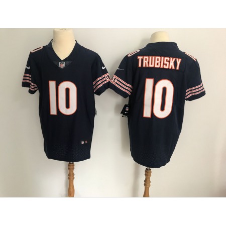 Men's Chicago Bears #10 Mitchell Trubisky Black Vapor Untouchable Elite Stitched NFL Jersey