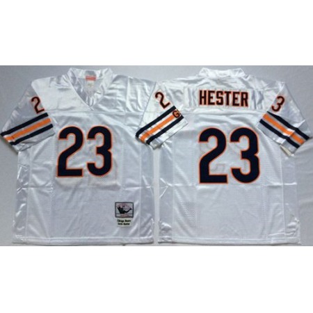 Mitchell&Ness Bears #23 Devin Hester White Small No. Throwback Stitched NFL Jersey