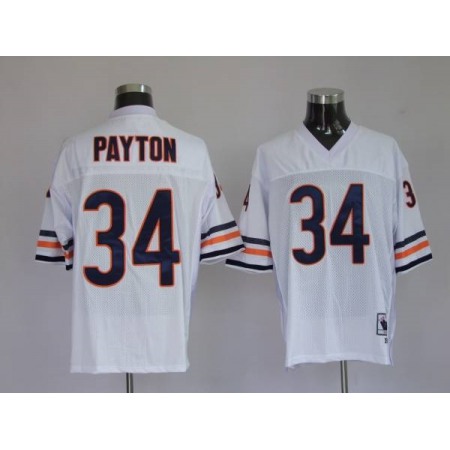 Mitchell & Ness Bears #34 Walter Payton White Stitched Throwback NFL Jersey