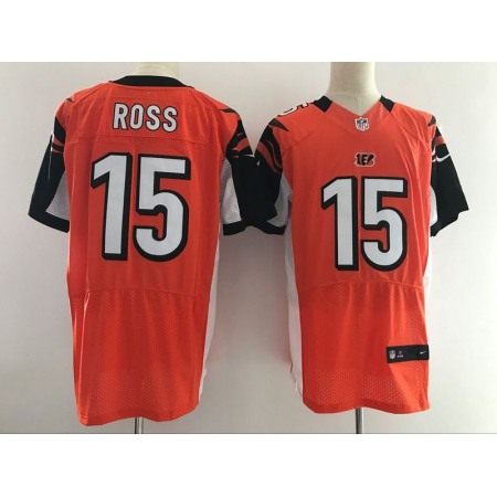 Men's Cincinnati Bengals #15 John Ross Nike Orange 2017 Elite Stitched NFL Jersey