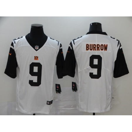 Men's Cincinnati Bengals #9 Joe Burrow White Limited Stitched NFL Jersey