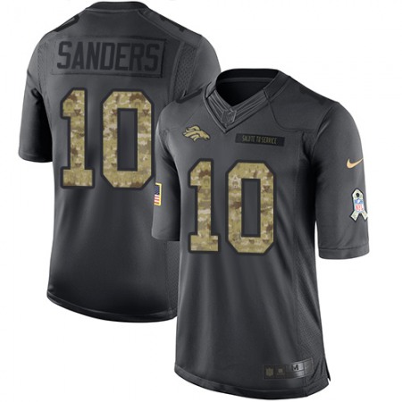 Nike Broncos #10 Emmanuel Sanders Black Men's Stitched NFL Limited 2016 Salute to Service Jersey