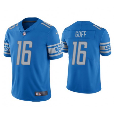 Men's Detroit Lions #16 Jared Goff 2021 Blue Vapor Untouchable Limited Stitched Jersey