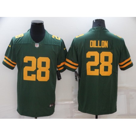 Men's Green Bay Packers #28 A.J. Dillon 2021 Green Legend Stitched Football Jersey
