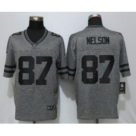 Nike Packers #87 Jordy Nelson Gray Men's Stitched NFL Limited Gridiron Gray Jersey
