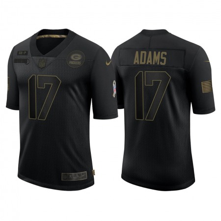 Men's Green Bay Packers #17 Davante Adams 2020 Black Salute To Service Limited Stitched Jersey