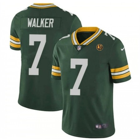 Men's Green Bay Packers #7 Quay Walker Green Vapor Limited Throwback Stitched Football Jersey