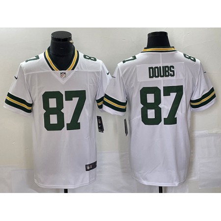 Men's Green Bay Packers #87 Romeo Doubs White Vapor Untouchable Limited Stitched Jersey