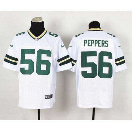Nike Packers #56 Julius Peppers White Men's Stitched NFL Elite Jersey