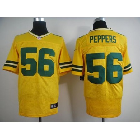 Nike Packers #56 Julius Peppers Yellow Alternate Men's Stitched NFL Elite Jersey