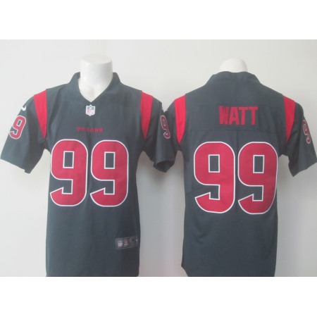 Men's Nike Texans #99 J.J. Watt Navy Limited Rush Stitched NFL Jersey